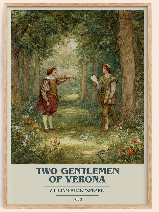 The Two Gentlemen of Verona Book Cover Poster by William Shakespeare