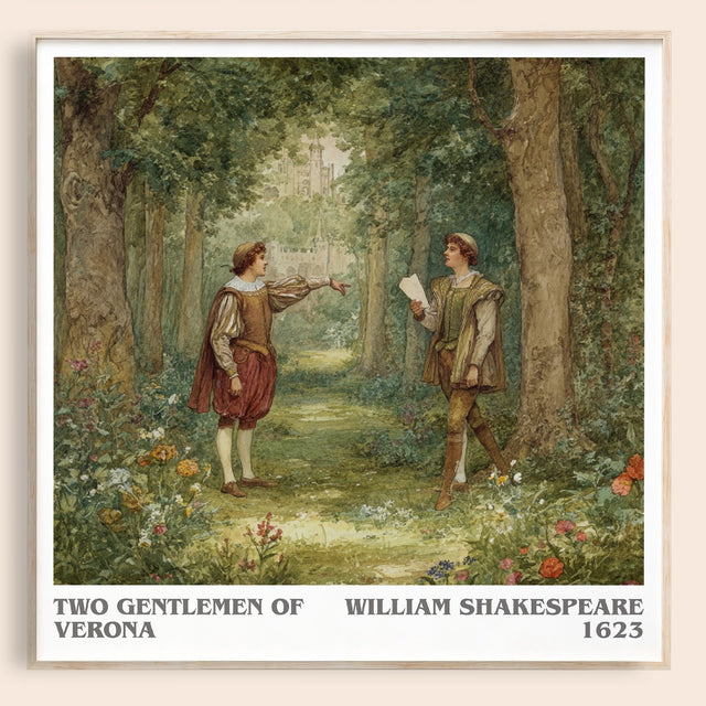 The Two Gentlemen of Verona Literary Art Print by William Shakespeare