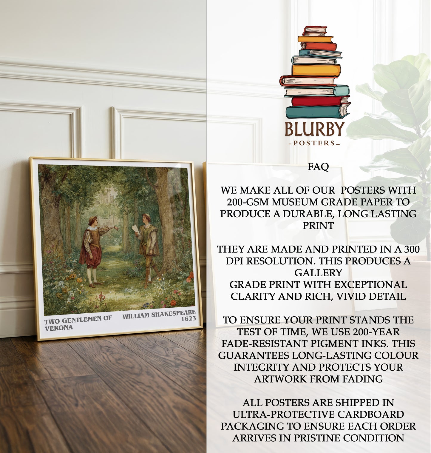The Two Gentlemen of Verona Literary Art Print by William Shakespeare