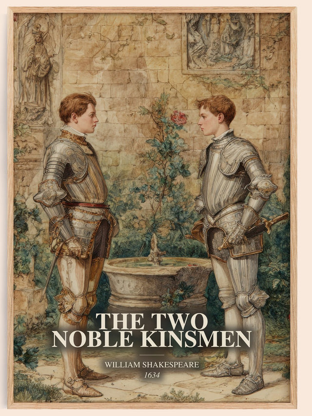 Two Noble Kinsmen Book Watercolour Illustration by William Shakespeare