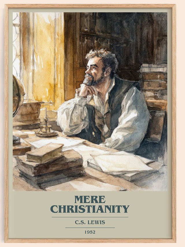 Mere Christianity Book Cover Poster by C.S. Lewis