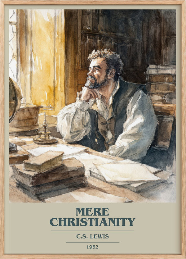 Mere Christianity Book Cover Poster by C.S. Lewis