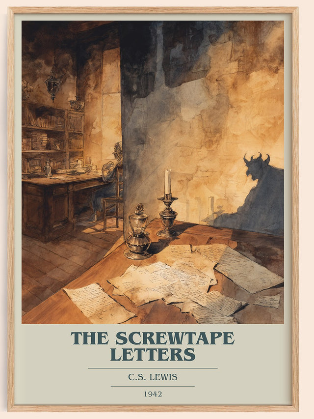 The Screwtape Letters Book Cover Poster by C. S. Lewis