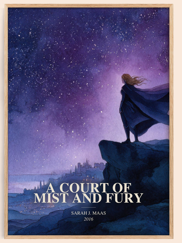 A Court Of Mist And Fury watercolour book poster by Sarah J. Maas – framed literary art print