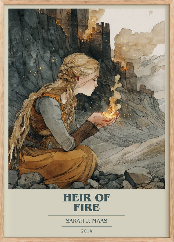 Heir of Fire Book Cover Poster by Sarah J. Maas