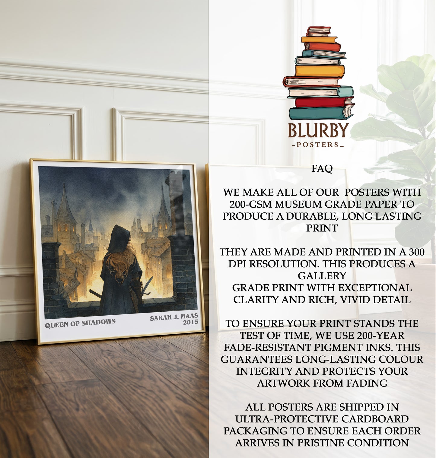 Queen of Shadows Literary Art Print by Sarah J. Maas