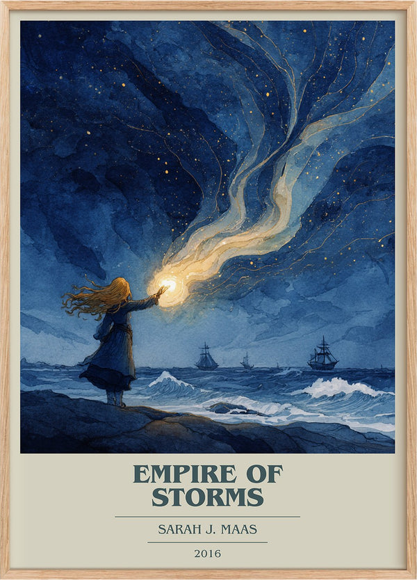 Empire of Storms Book Cover Poster by Sarah J. Maas