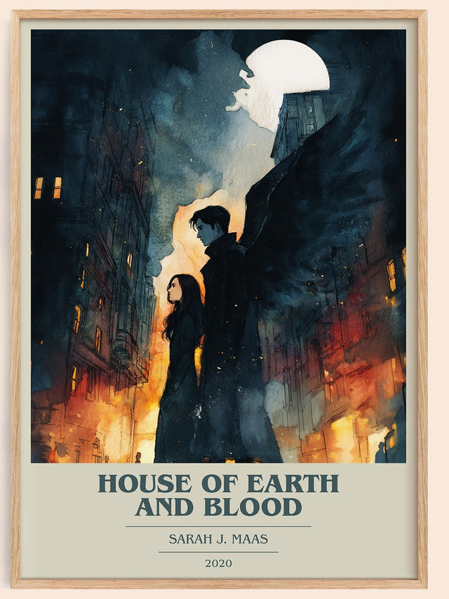 House of Earth and Blood Book Cover Poster by Sarah J. Maas