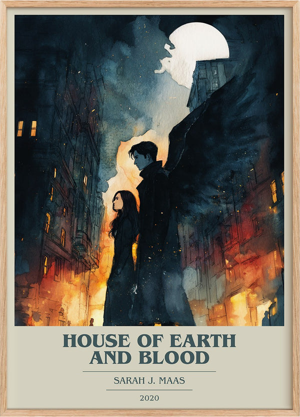 House of Earth and Blood Book Cover Poster by Sarah J. Maas