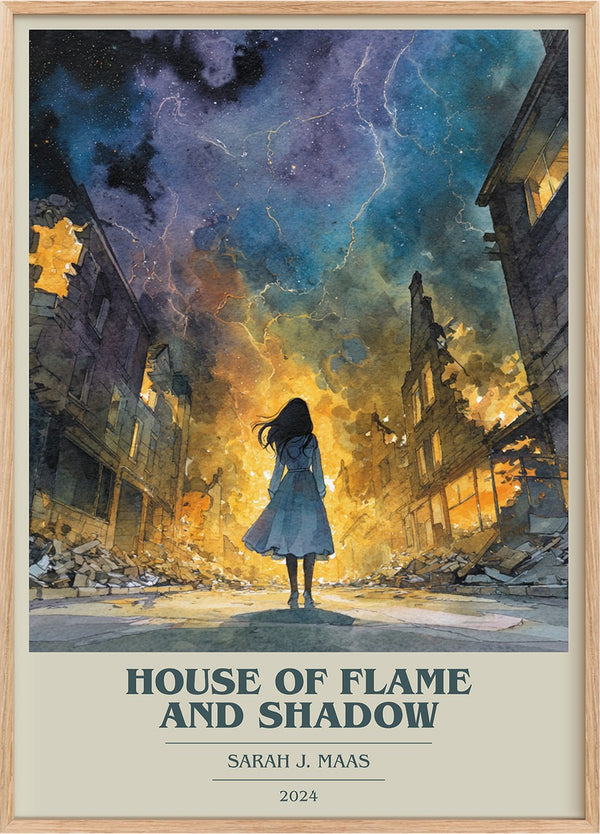 House Of Flame And Shadow Book Cover Poster by Sarah J. Maas