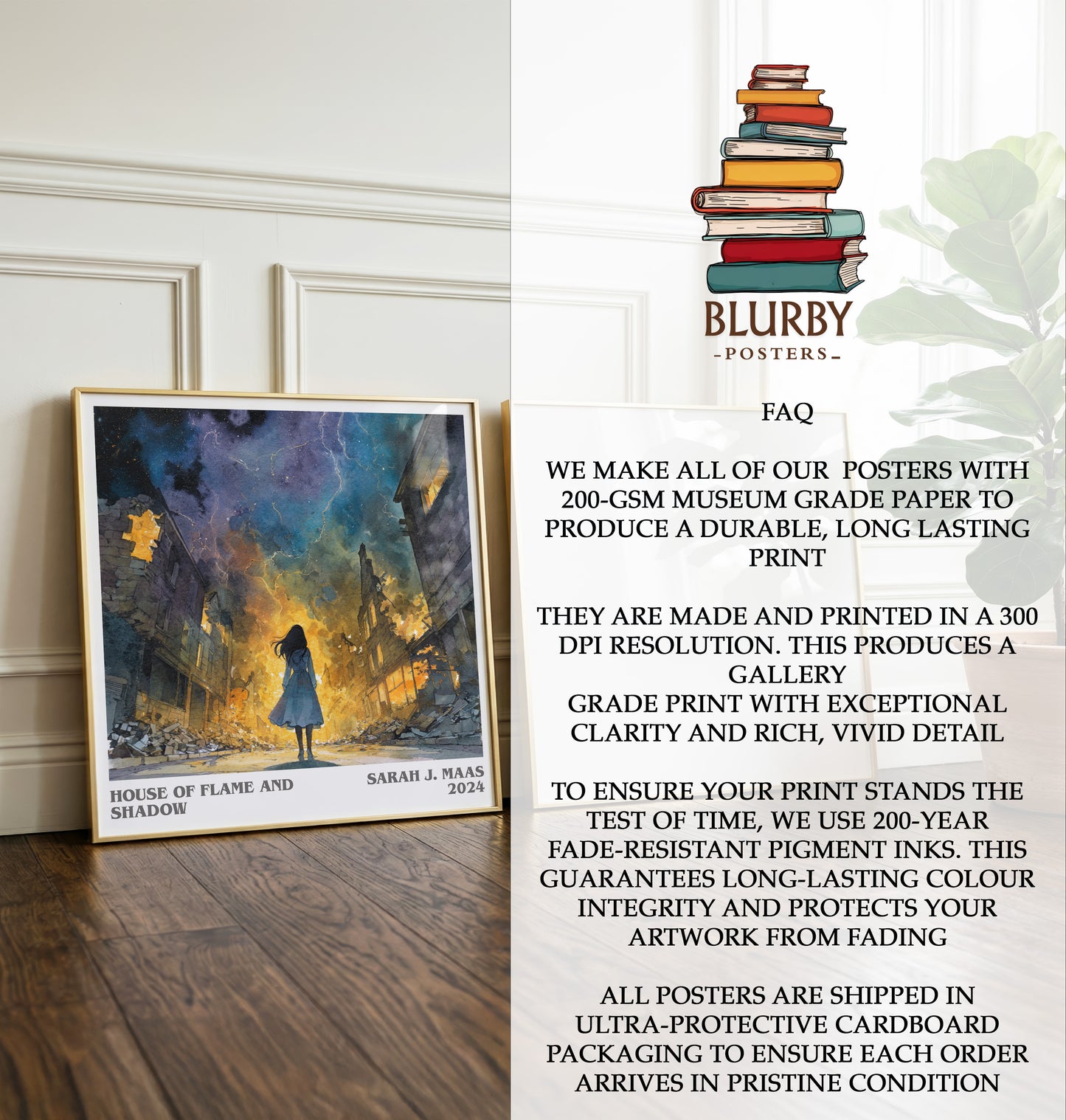 House Of Flame And Shadow Literary Art Print by Sarah J. Maas