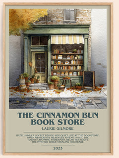 The Cinnamon Bun Book Store Bookish Wall Art by Laurie Gilmore