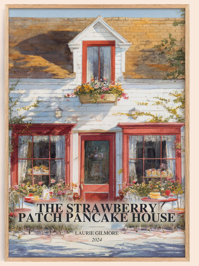 Strawberry Patch Pancake House Book Watercolour Illustration – L.