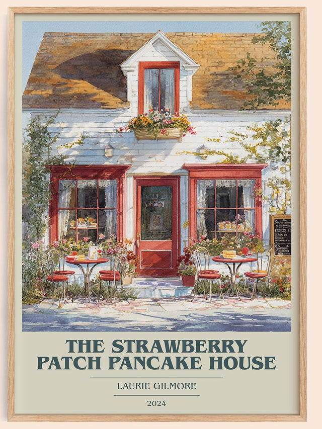 The Strawberry Patch Pancake House Book Cover Poster by Laurie Gilmore
