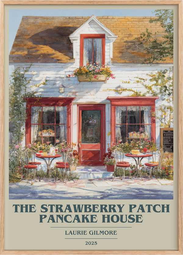 The Strawberry Patch Pancake House Book Cover Poster by Laurie Gilmore