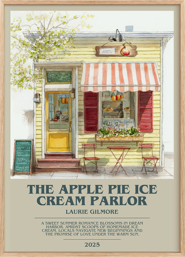 The Apple Pie Ice Cream Parlor Bookish Wall Art by Laurie Gilmore