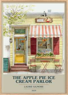 The Apple Pie Ice Cream Parlor Book Cover Poster by Laurie Gilmore