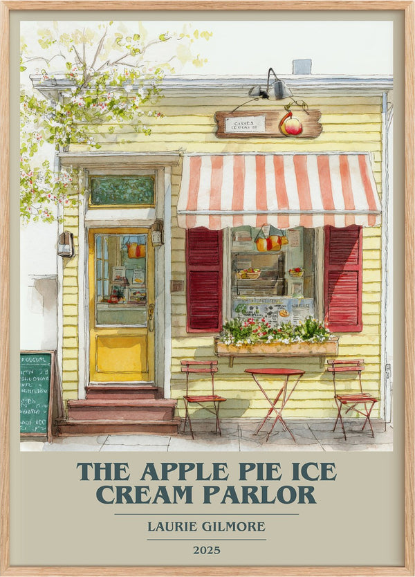 The Apple Pie Ice Cream Parlor Book Cover Poster by Laurie Gilmore