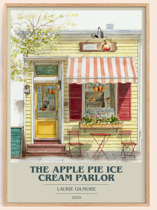 The Apple Pie Ice Cream Parlor Book Cover Poster by Laurie Gilmore