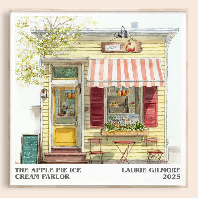 The Apple Pie Ice Cream Parlor Literary Art Print by Laurie Gilmore