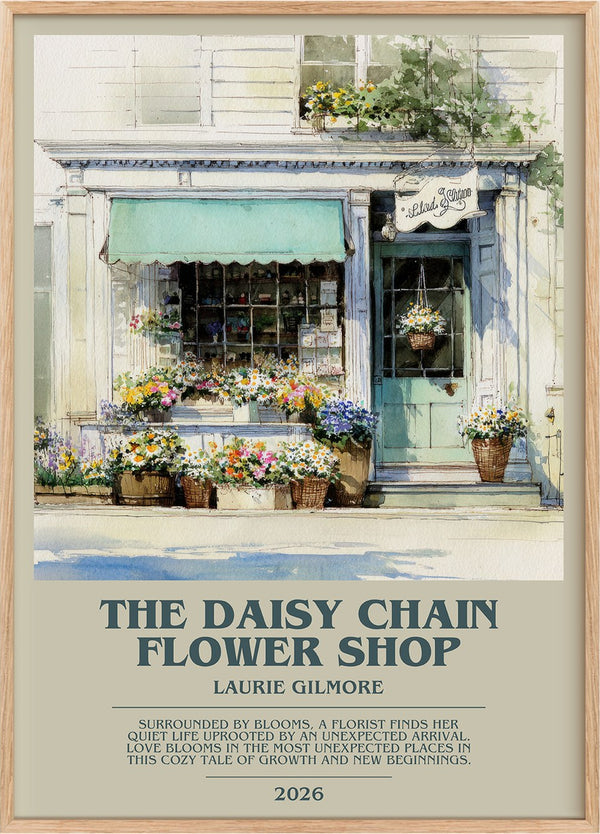 The Daisy Chain Flower Shop Bookish Wall Art by Laurie Gilmore