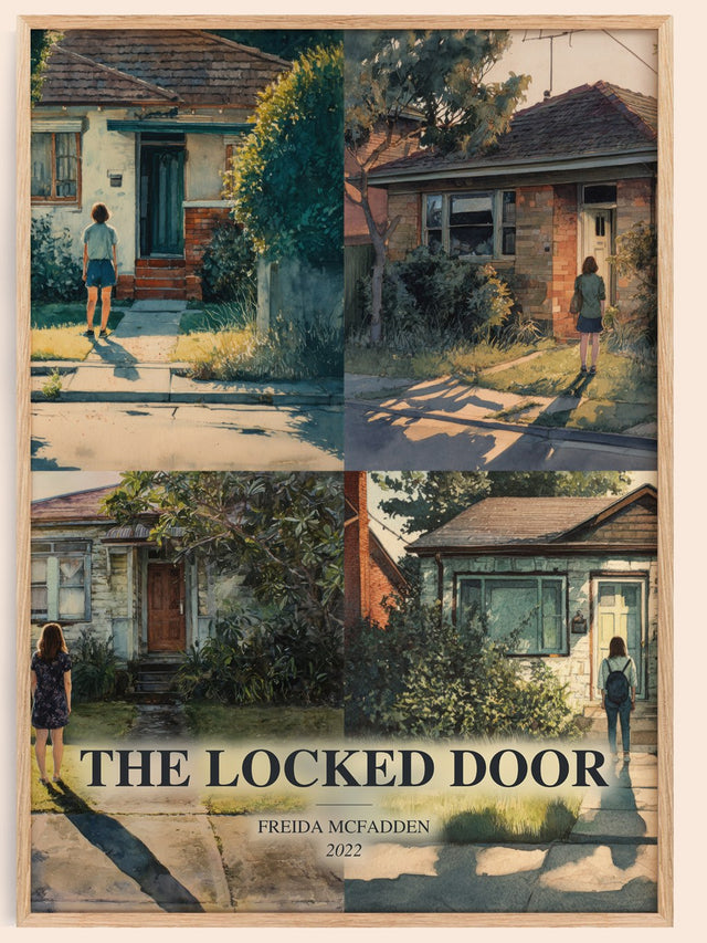 The Locked Door Book Watercolour Illustration by Freida Mcfadden