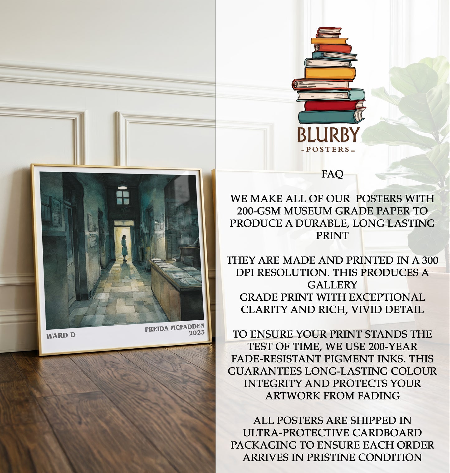 Ward D Literary Art Print by Freida McFadden