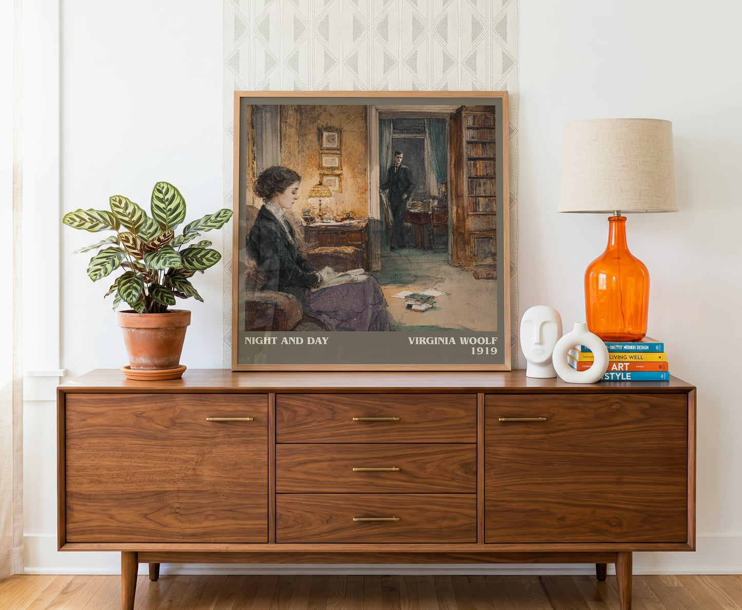 Night and Day Literary Art Print by Virginia Woolf