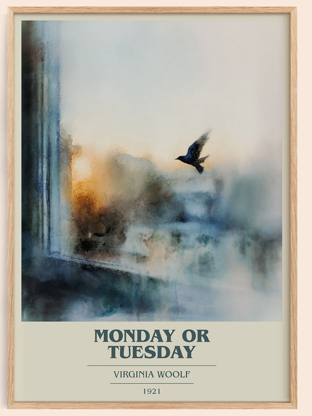 Monday Or Tuesday Book Cover Poster by Virginia Woolf