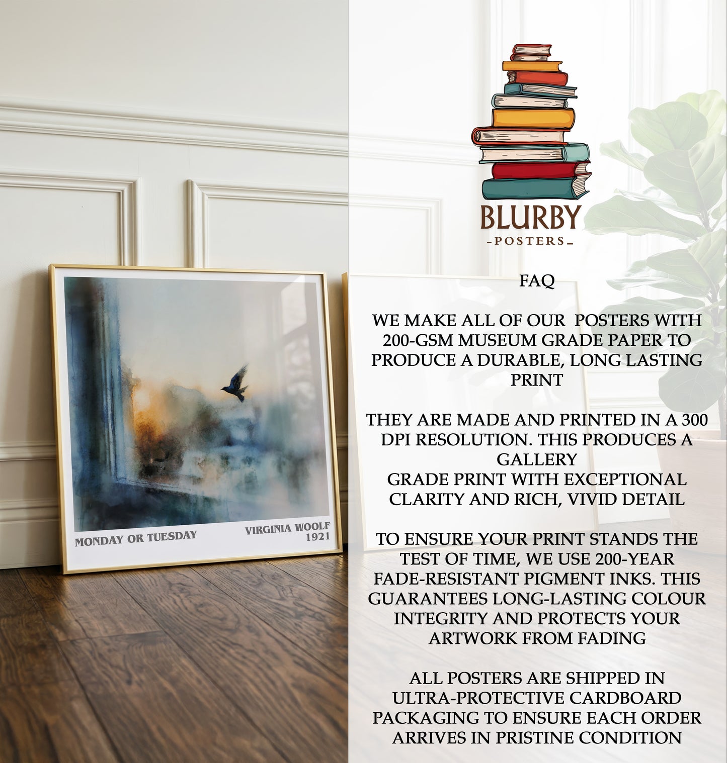 Monday Or Tuesday Literary Art Print by Virginia Woolf