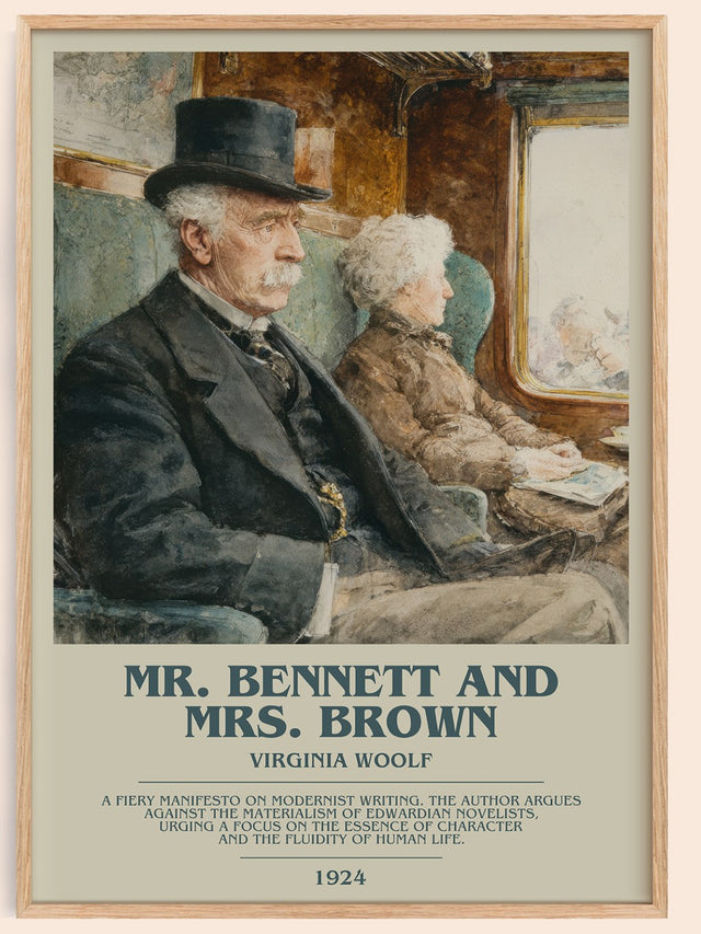 Mr. Bennett and Mrs. Brown Bookish Wall Art by Virginia Woolf