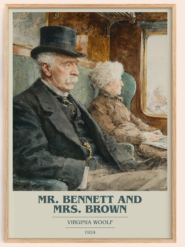 Mr. Bennett and Mrs. Brown Book Cover Poster by Virginia Woolf