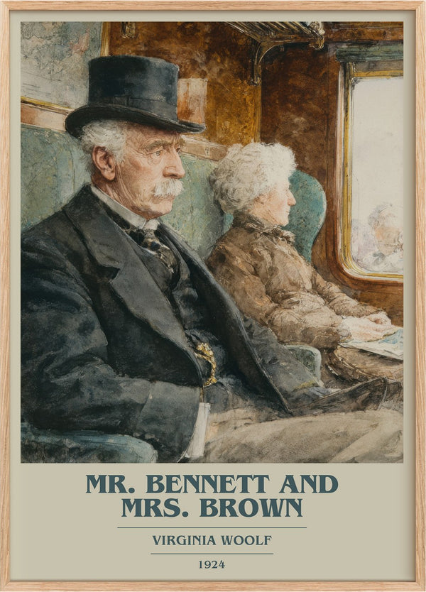 Mr. Bennett and Mrs. Brown Book Cover Poster by Virginia Woolf