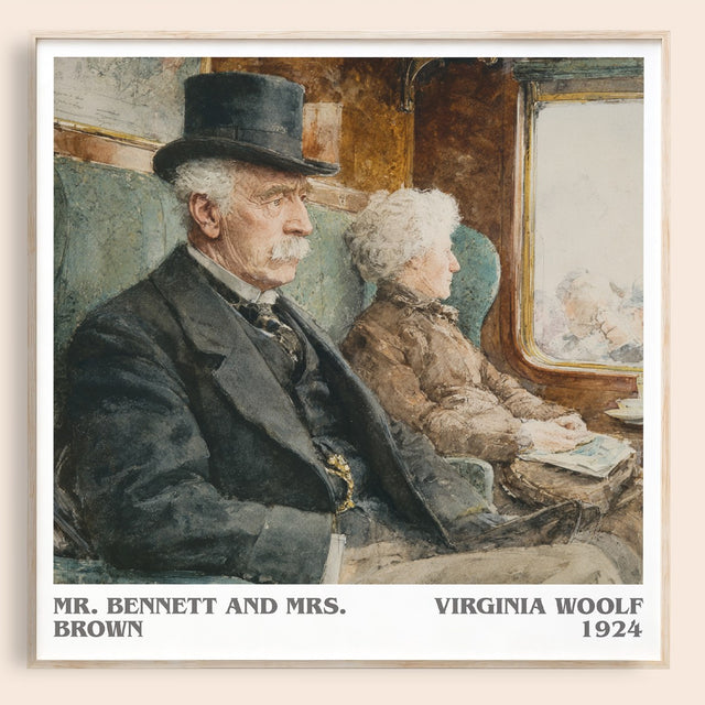 Mr. Bennett and Mrs. Brown Literary Art Print by Virginia Woolf