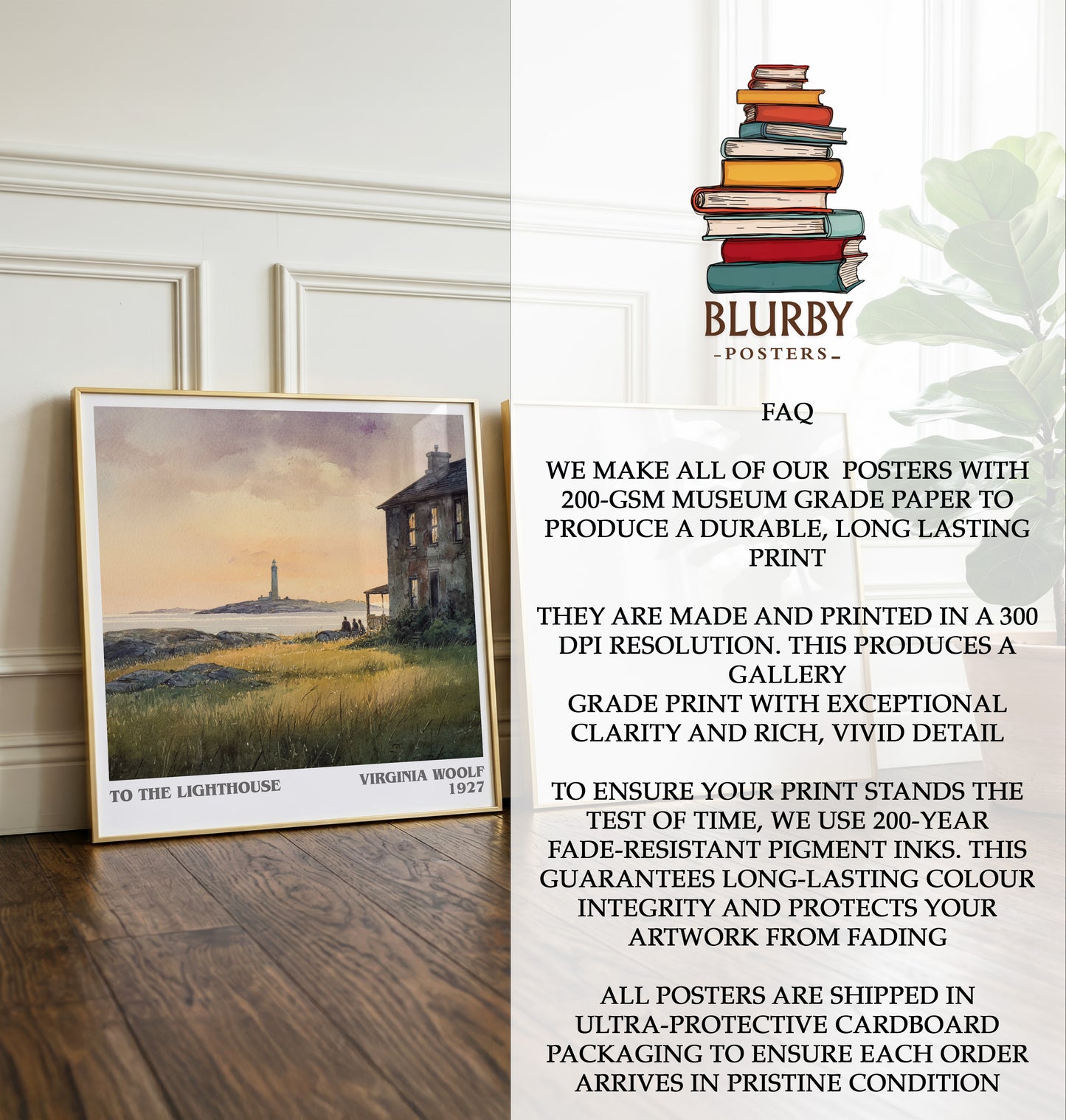 To the Lighthouse Literary Art Print by Virginia Woolf