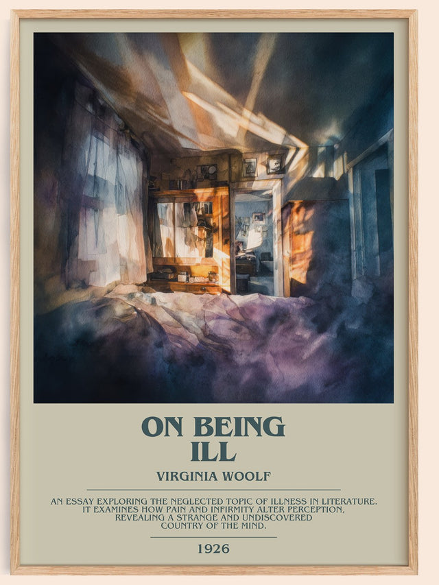 On Being Ill Bookish Wall Art by Virginia Woolf