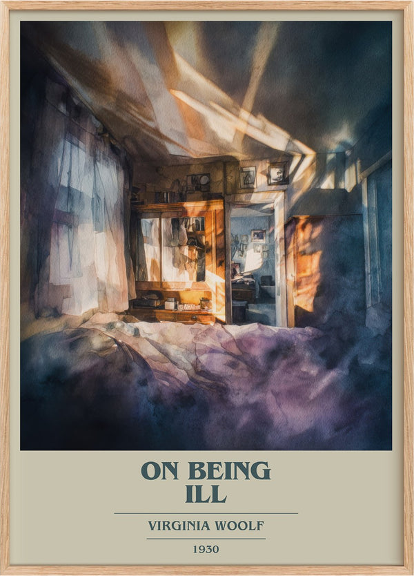 On Being Ill Book Cover Poster by Virginia Woolf