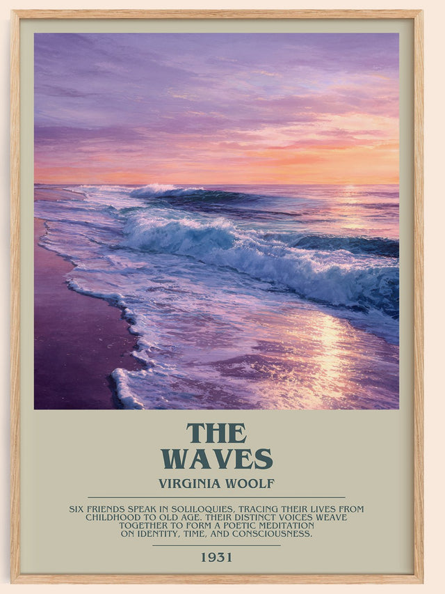The Waves Bookish Wall Art by Virginia Woolf