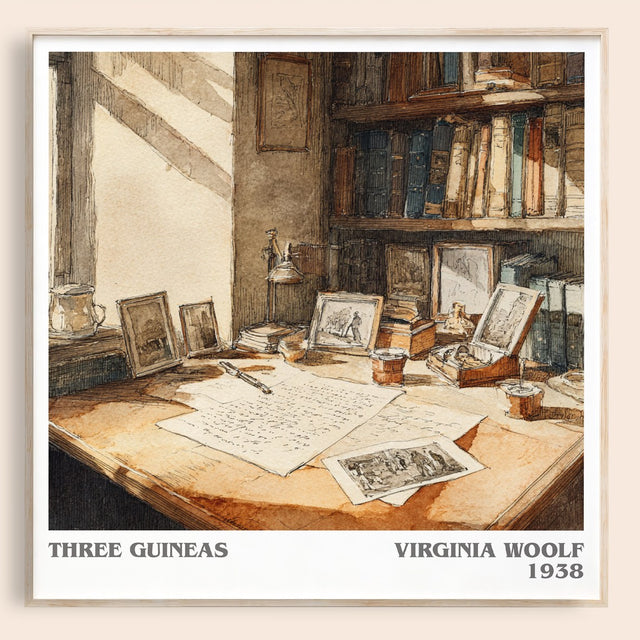 Three Guineas Literary Art Print by Virginia Woolf