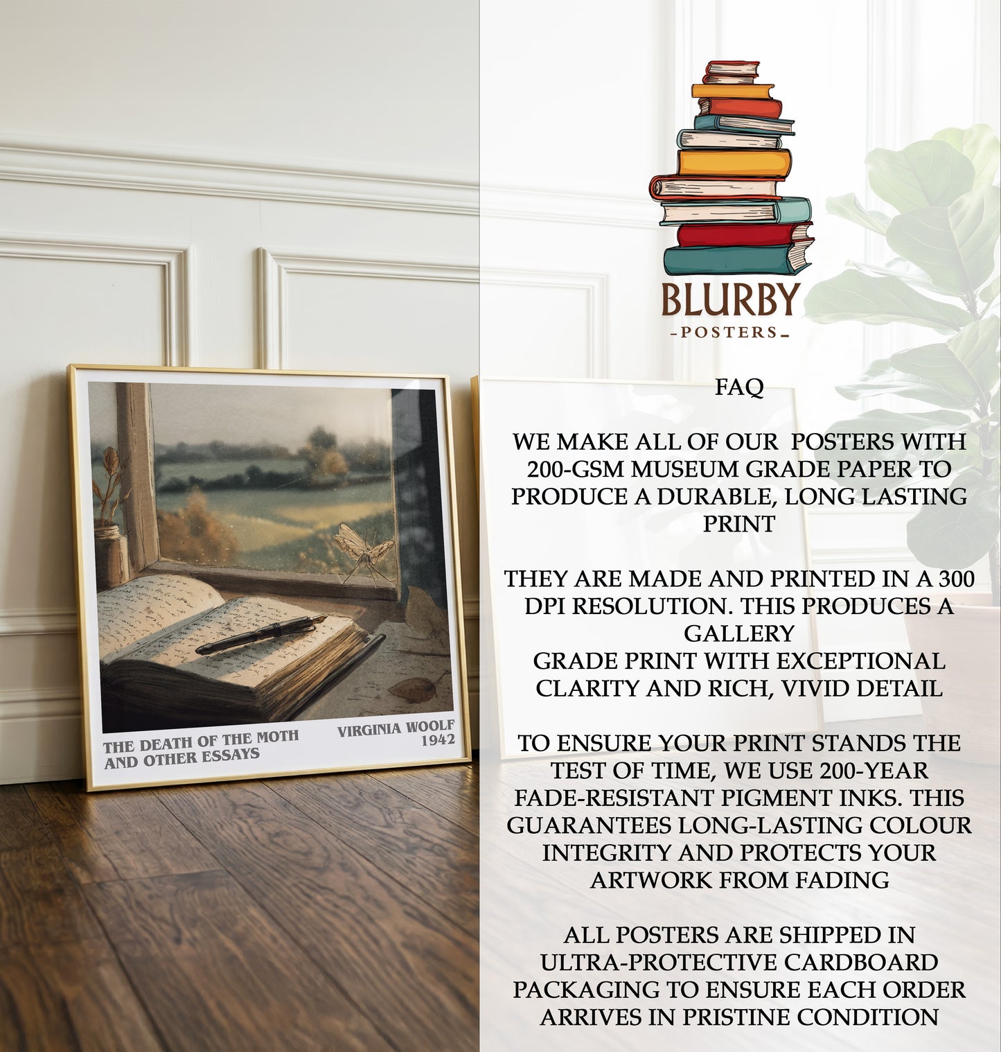 Death of the Moth and Other Essays Literary Art Print by V. Woolf