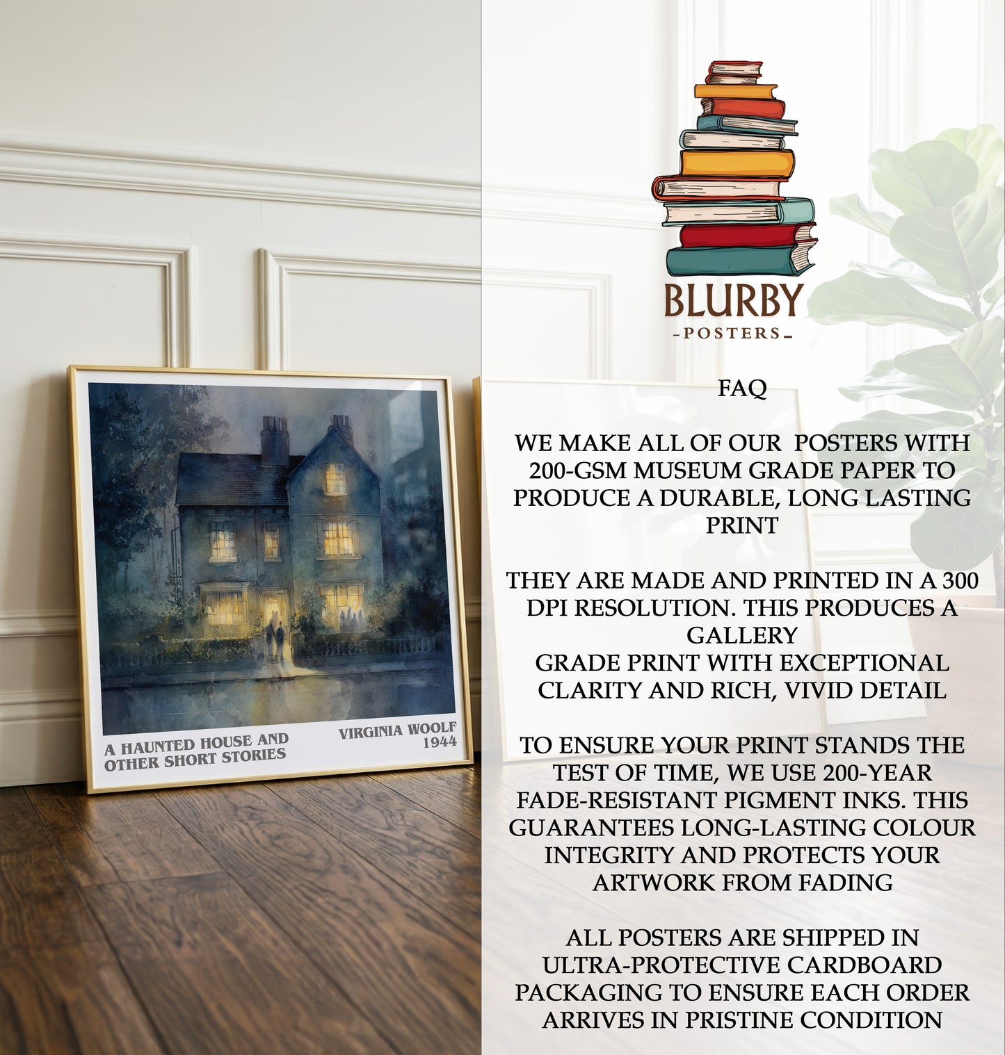 Haunted House: And Other Short Stories Literary Art Print by V. Woolf