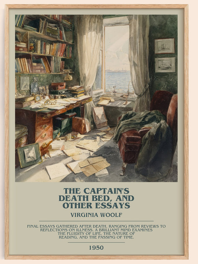 Captain's Death Bed, and Other Essays Bookish Wall Art by V. Woolf