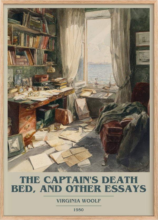 Captain's Death Bed, and Other Essays Book Cover Poster by V. Woolf