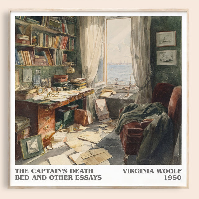 Captain's Death Bed, and Other Essays Literary Art Print by V. Woolf