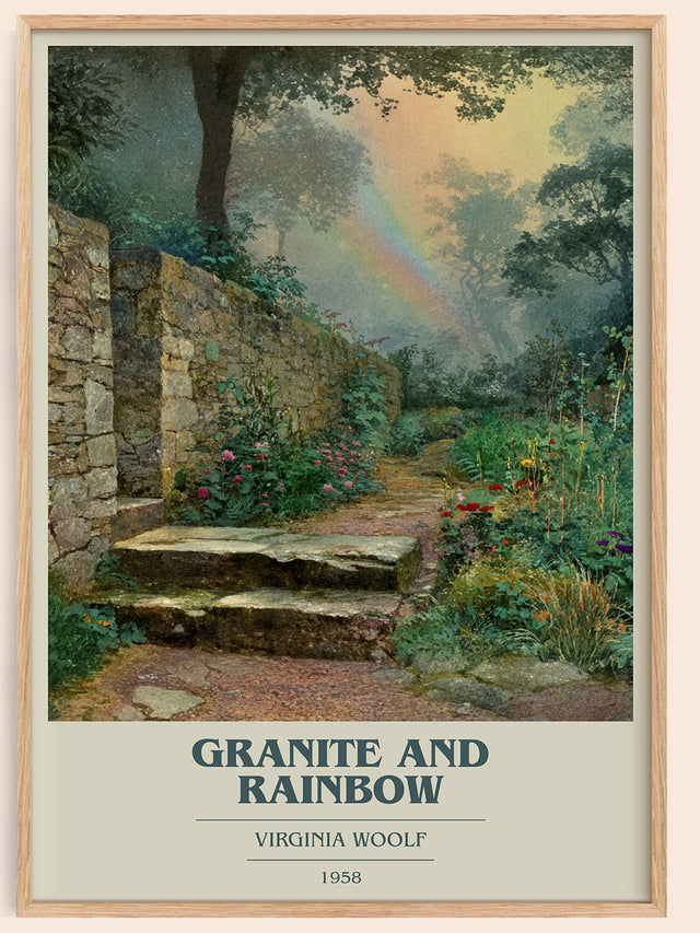 Granite and Rainbow Book Cover Poster by Virginia Woolf
