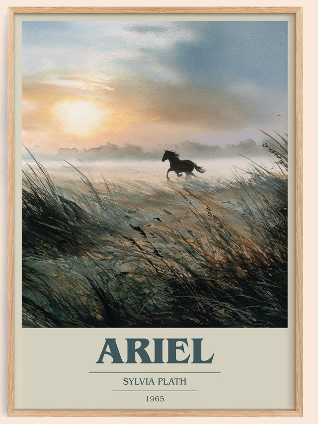 Ariel Book Cover Poster by Sylvia Plath