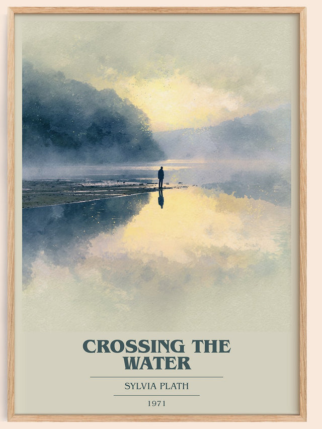Crossing the Water Book Cover Poster by Sylvia Plath