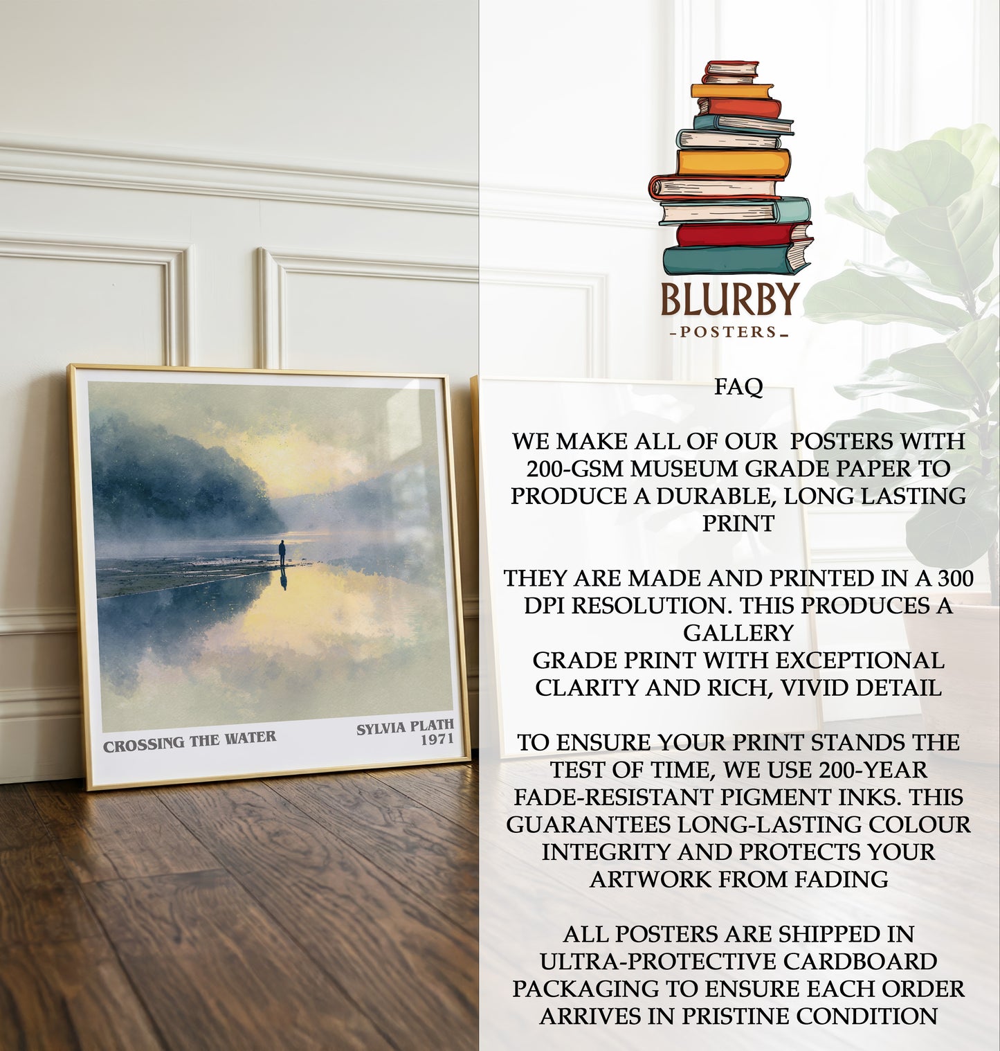 Crossing the Water Literary Art Print by Sylvia Plath