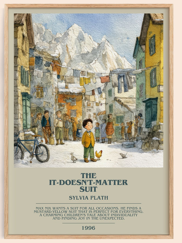 The It-Doesn't-Matter Suit Bookish Wall Art by Sylvia Plath