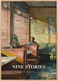 Nine Stories Book Watercolour Illustration by J. D. Salinger